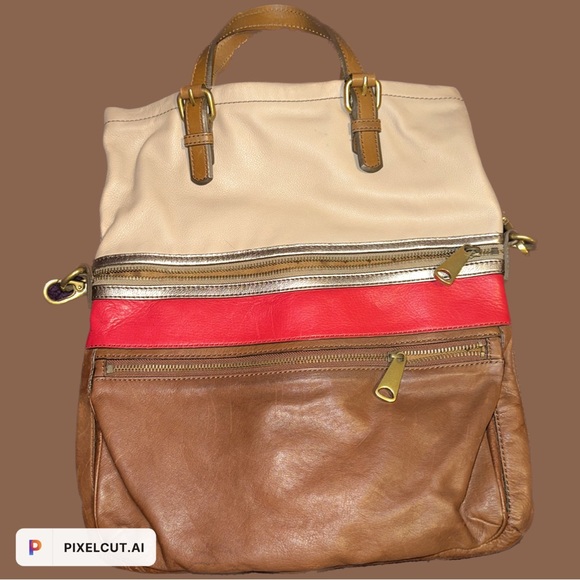 Fossil Explorer Fold Over Crossbody Leather Messenger Bag🗝️ - Picture 2 of 5